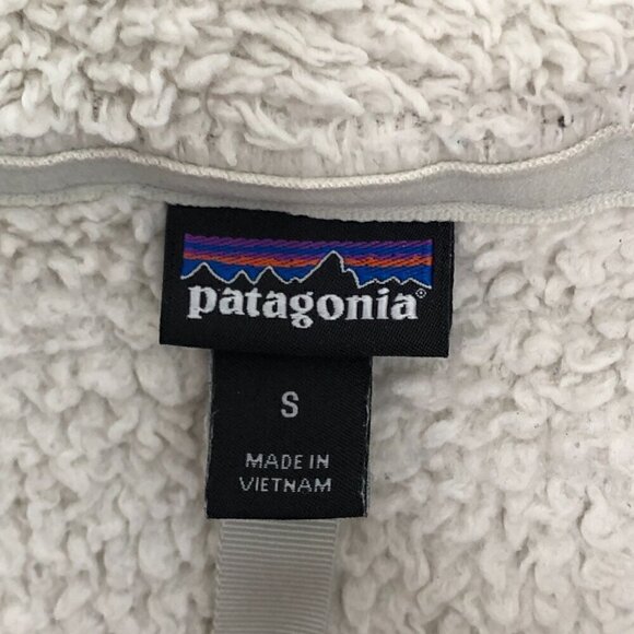 Patagonia Los Gatos Sweater White Fuzzy Small 1/4 Zip Pullover - Picture 2 of 5